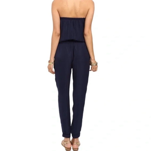 Lilly Pulitzer Navy Strapless Jumpsuit - Picture 3 of 5
